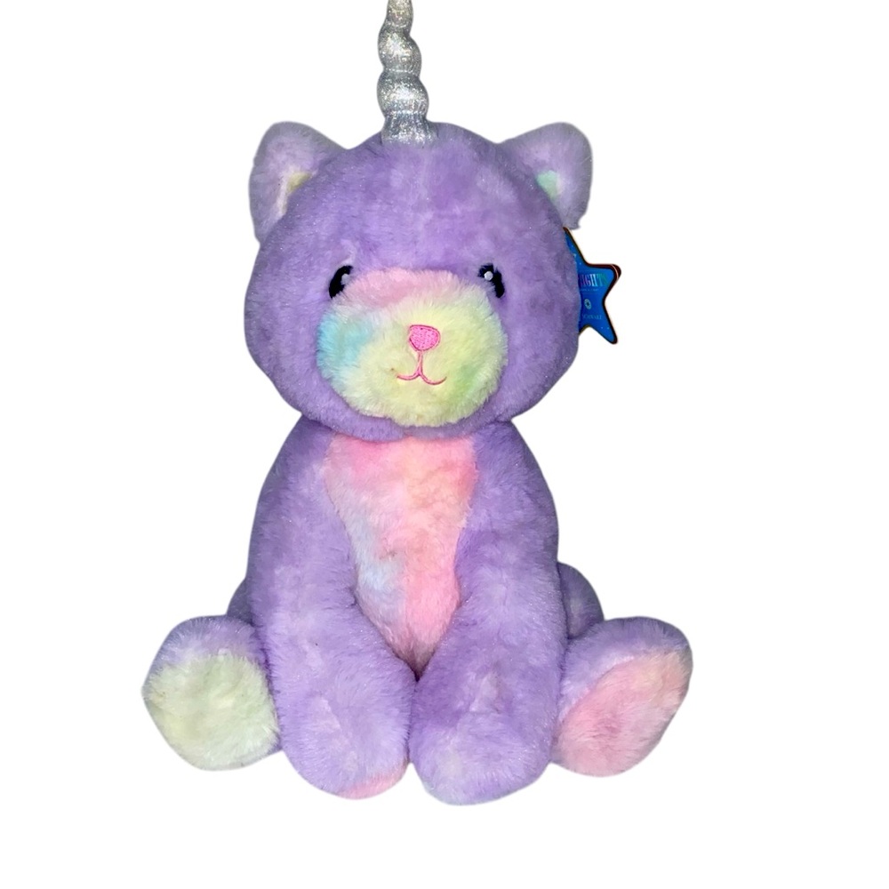 Schwarz Glow Brights Kittycorn Plush